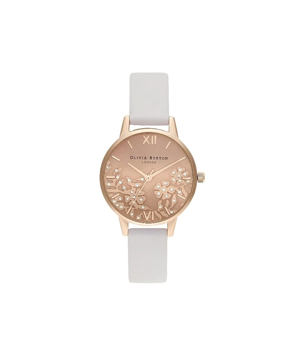 Olivia Burton Rose Gold Plate Bejewelled Lace Watch