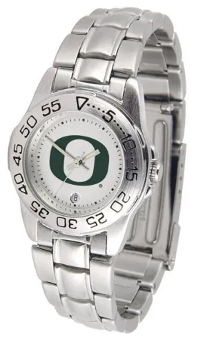 Oregon Ducks Ladies Steel Band Sports Watch