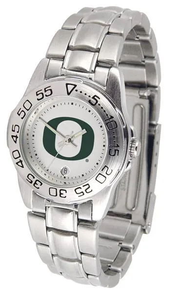 Oregon Ducks Ladies Steel Band Sports Watch