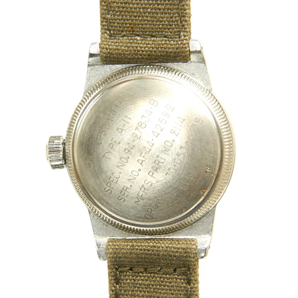 Original U.S. WWII 1944 Type A-11 USAAF Wrist Watch by Elgin - Fully Functional