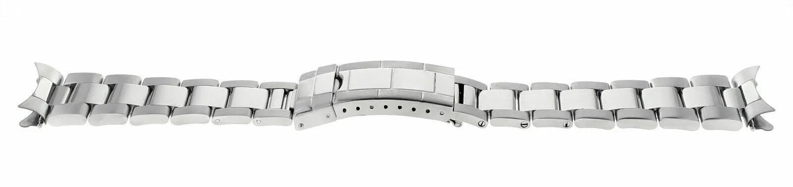 OYSTER WATCH BAND FOR ROLEX SUBMARINER DATEJUST 20MM SHINY/CENTER FLIP LOCK 316L