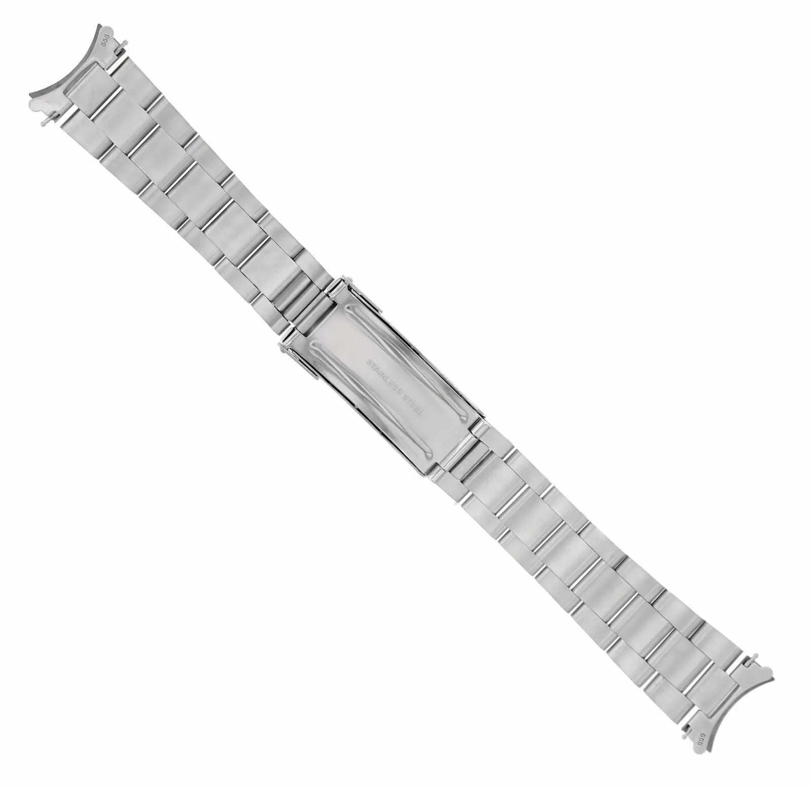 OYSTER WATCH BAND FOR ROLEX SUBMARINER DATEJUST 20MM SHINY/CENTER FLIP LOCK 316L