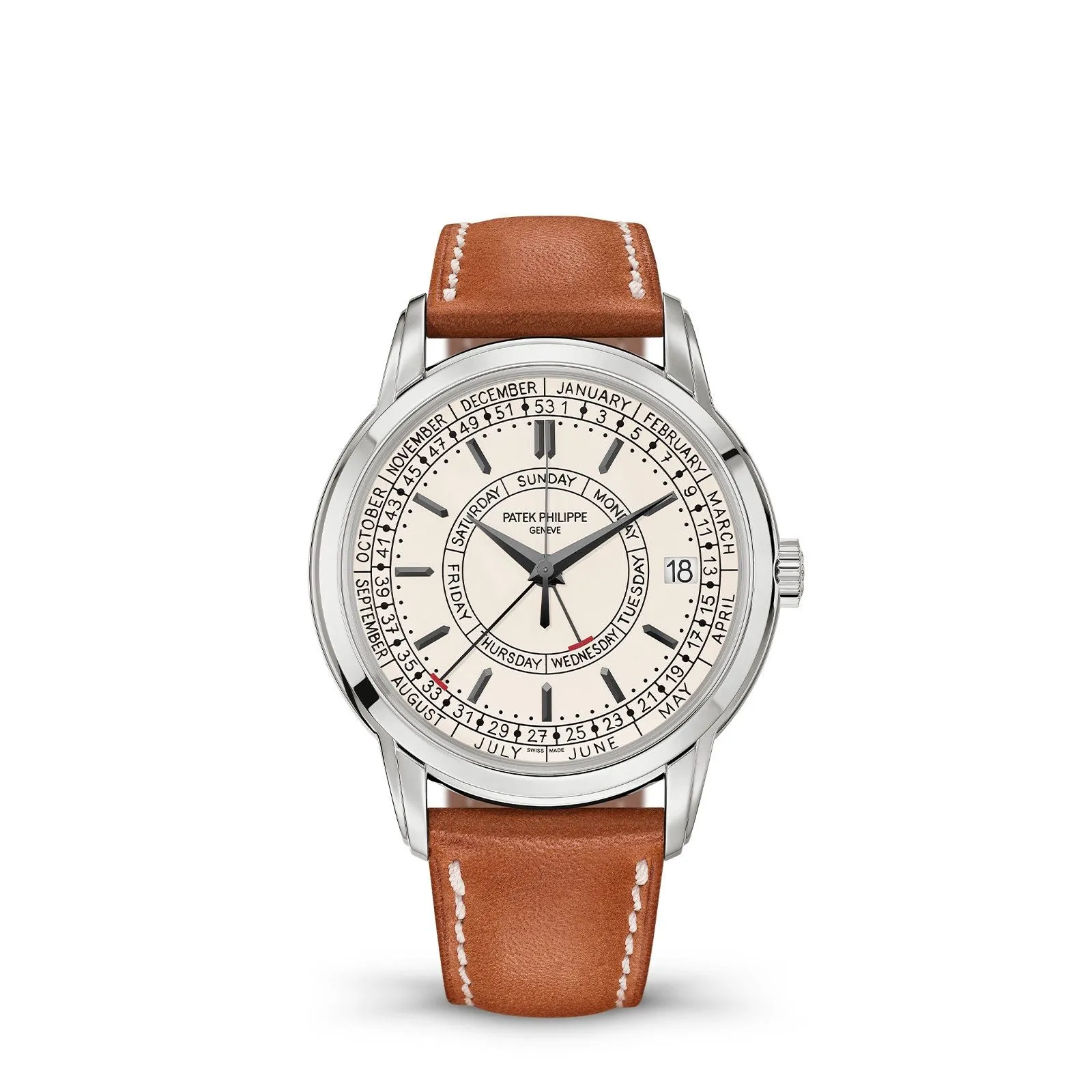 Patek Philippe Calatrava Weekly Calendar, Silver Opaline Dial 5212A-001
