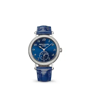 Patek Philippe Complications Moon Phases & Small Seconds, Blue Sunburst Dial 7121/200G-001