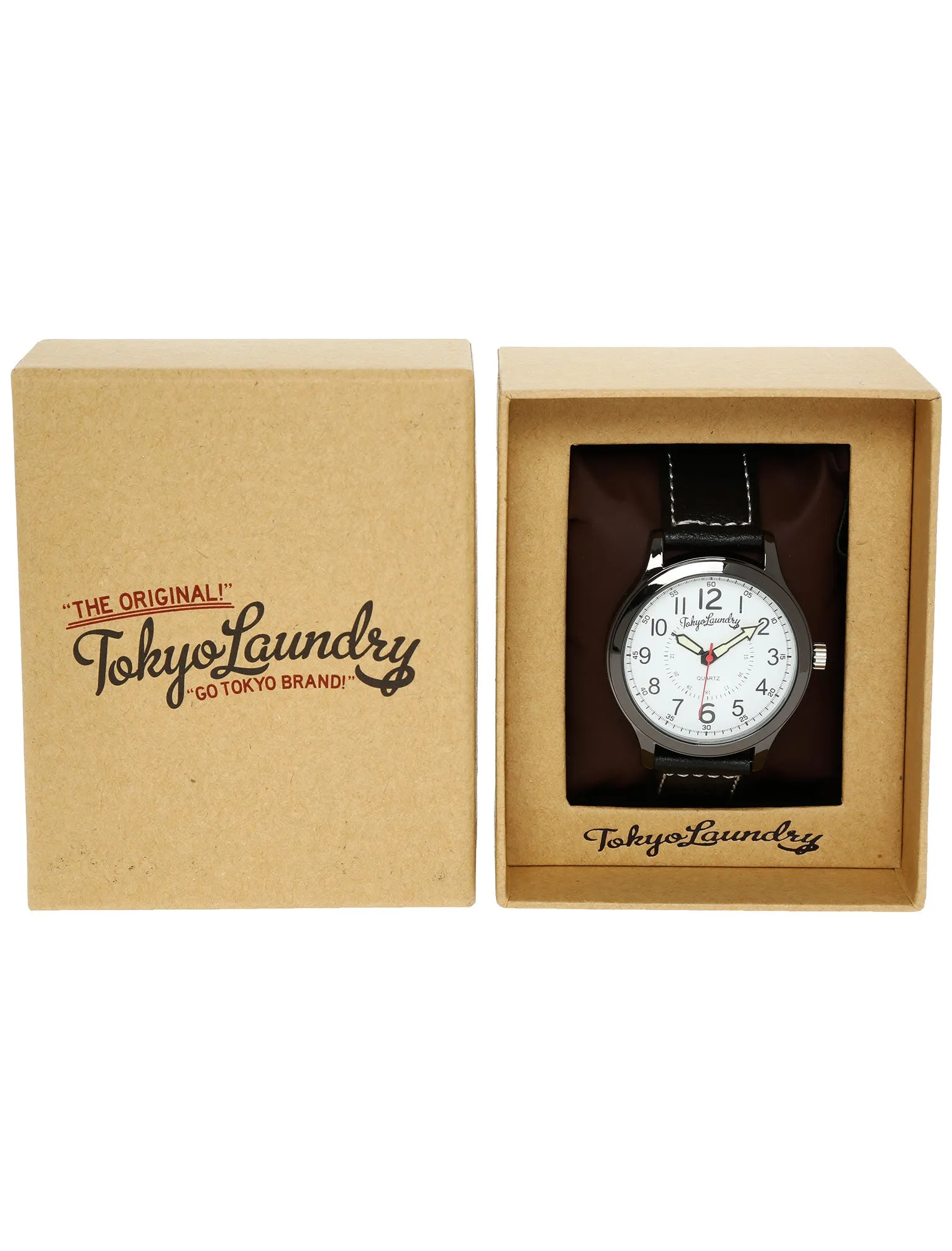 Pierce Analogue Watch In Black / White - Tokyo Laundry