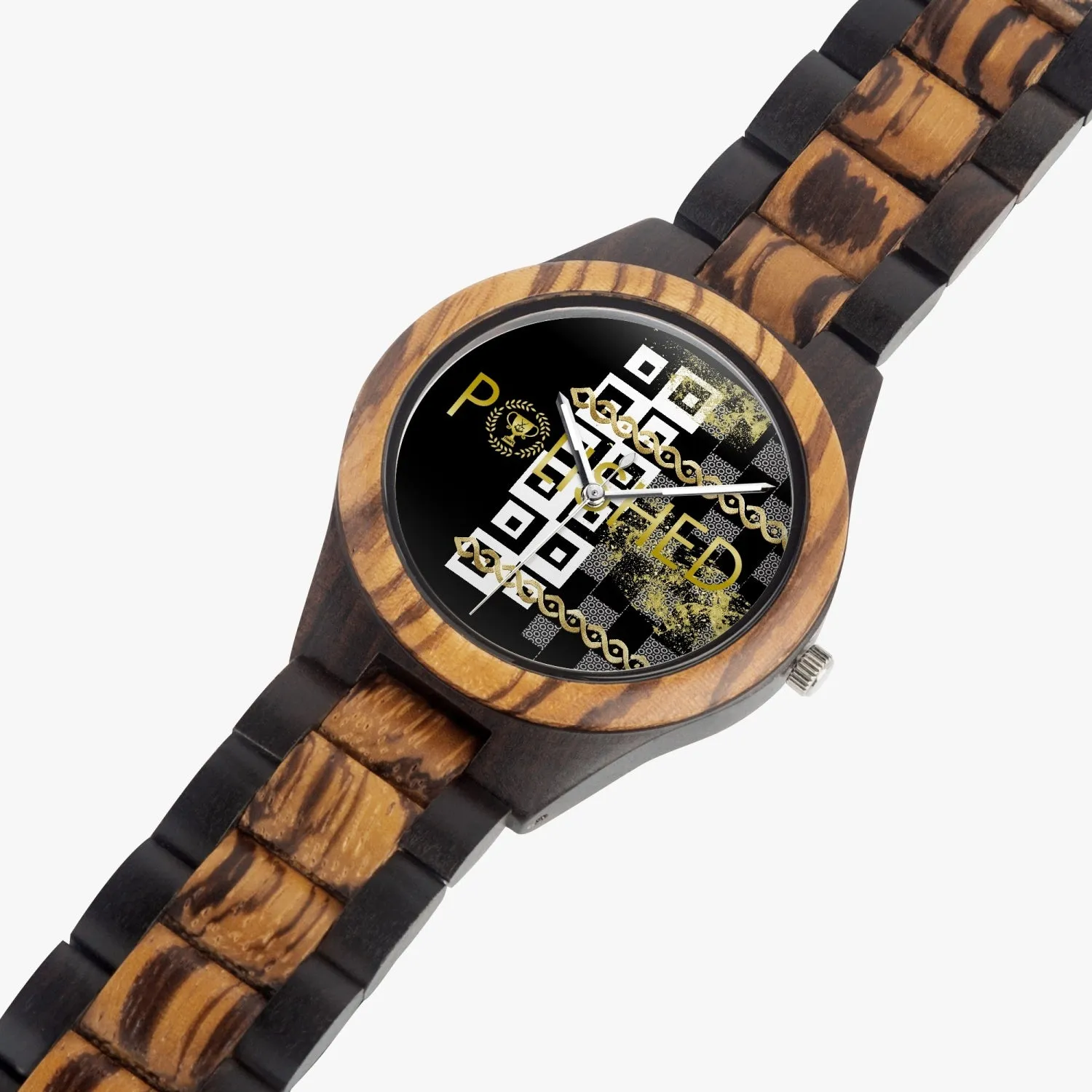 Polished Punteggiato Indian Ebony Wooden Watch