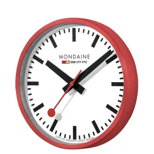 Red Wall clock, 25 cm