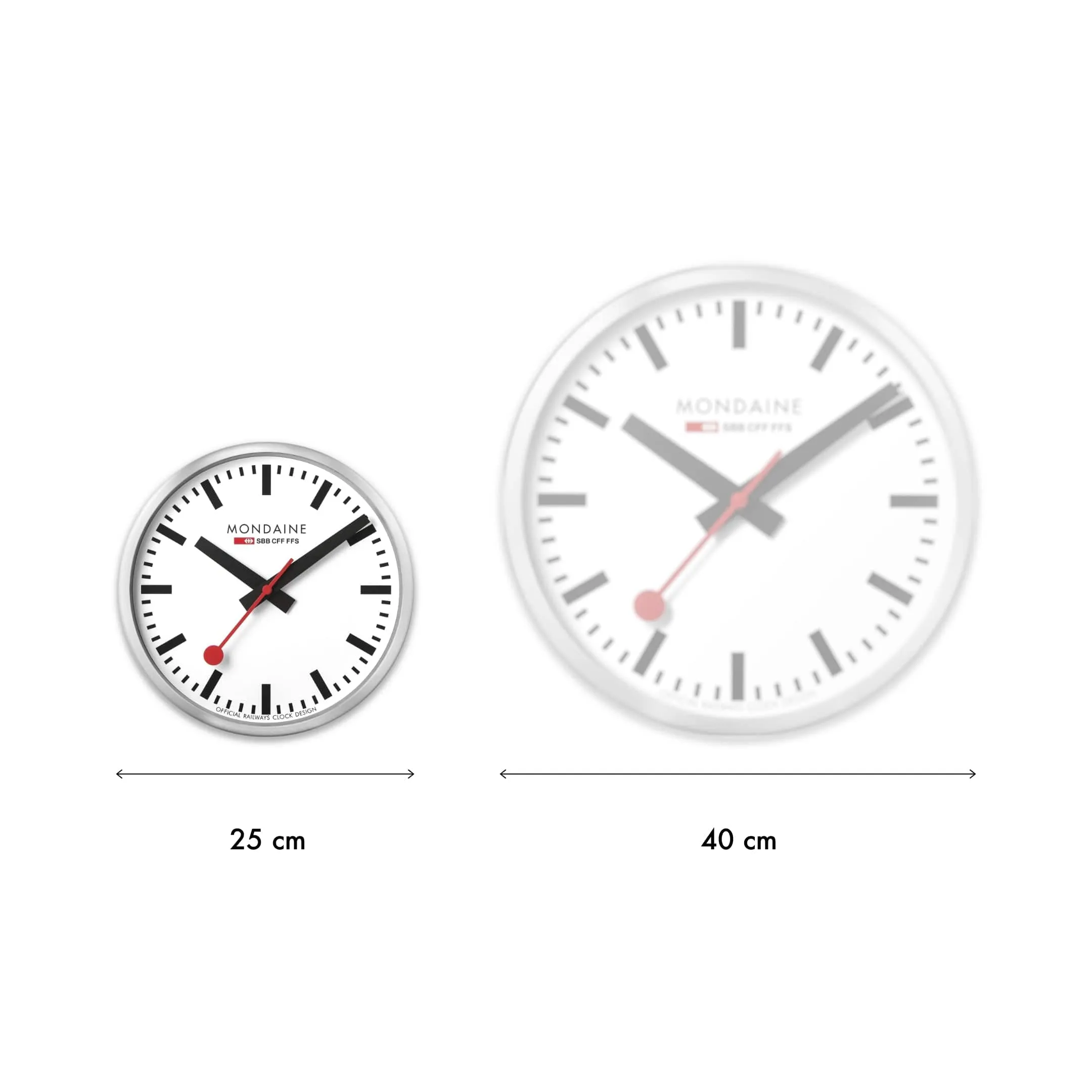 Red Wall clock, 25 cm