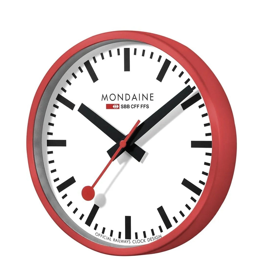 Red Wall clock, 25 cm