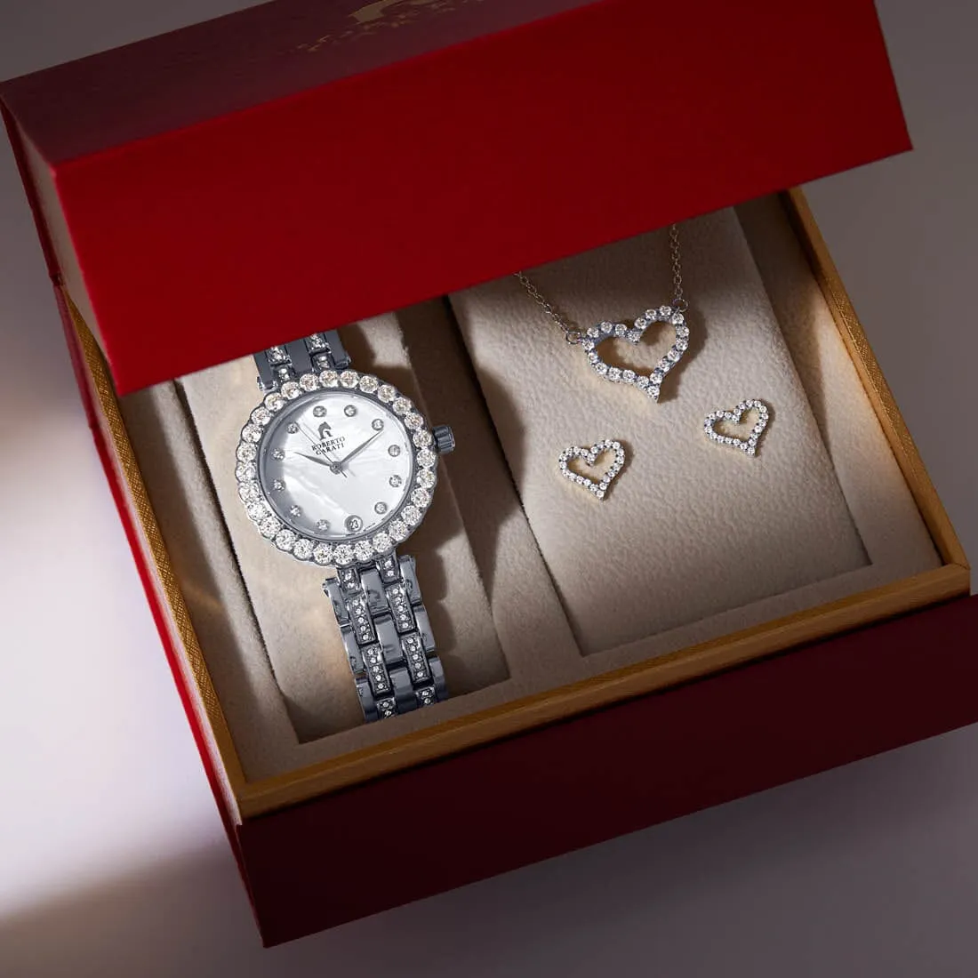Roberto Carati Silver Gold Gift Box Set M1027 BE-V1