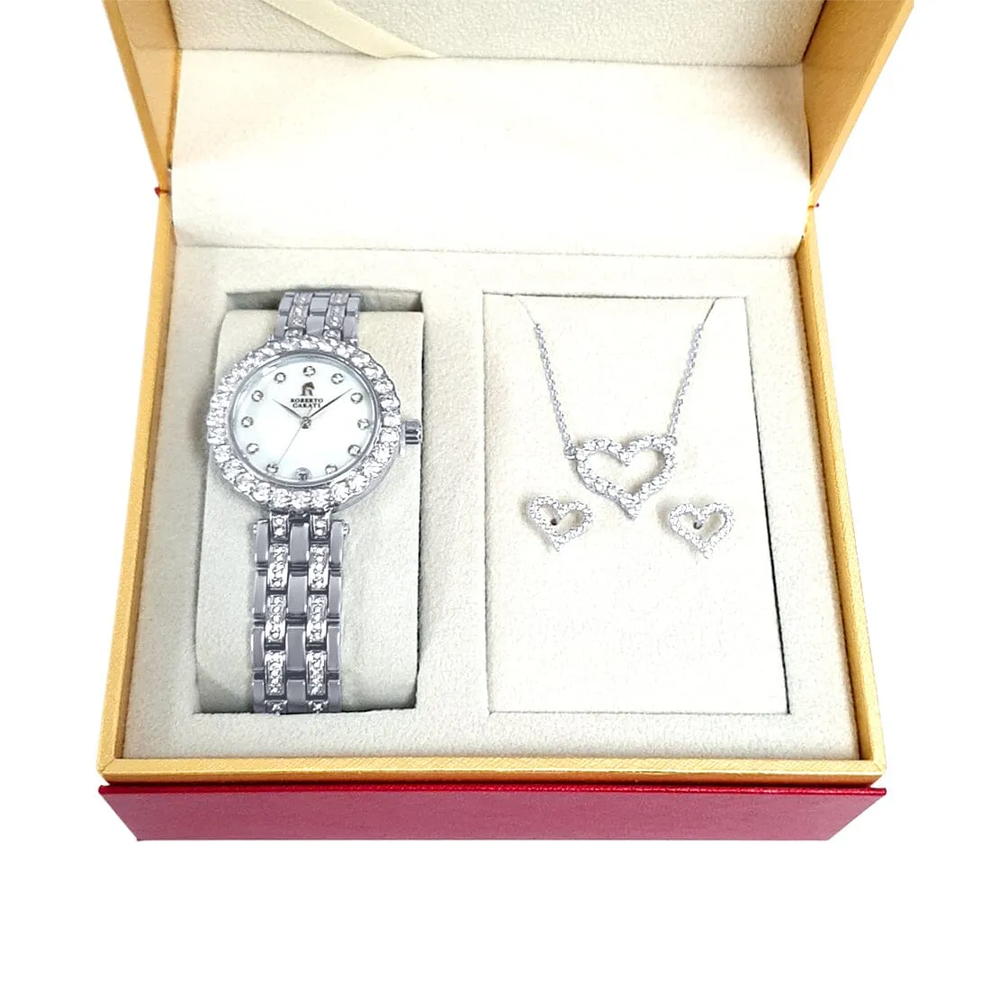 Roberto Carati Silver Gold Gift Box Set M1027 BE-V1