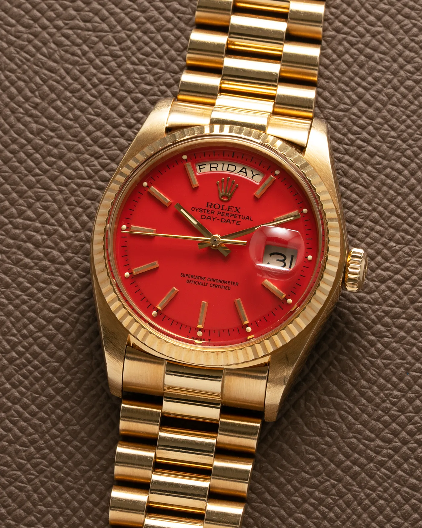 Rolex Day Date 1803 'Stella' Coral Red