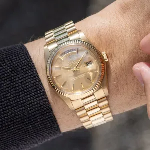 Rolex Day-Date ref. 1803 "Havana Ghost dial" with Box and Papers