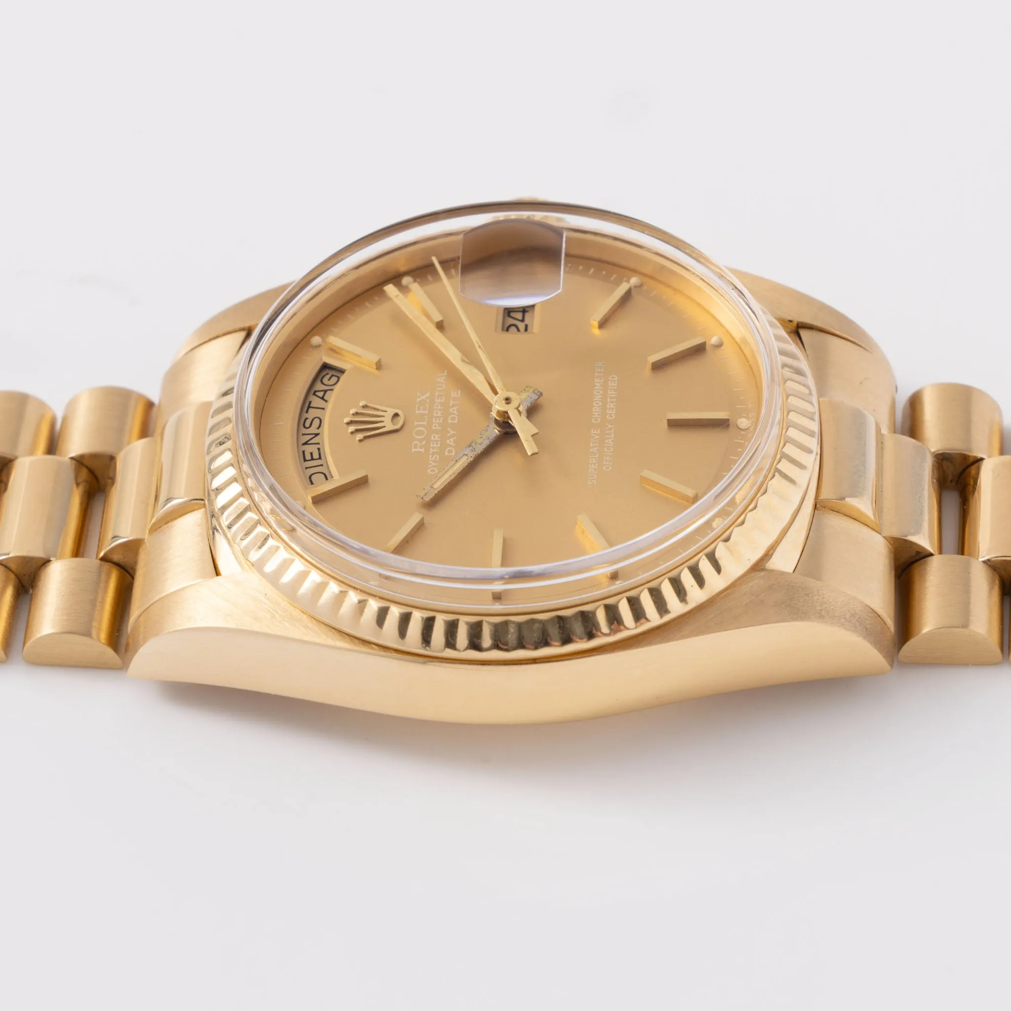 Rolex Day-Date ref. 1803 "Havana Ghost dial" with Box and Papers
