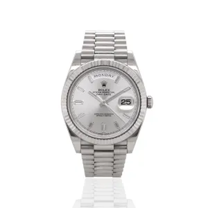 Rolex Oyster Perpetual Day-Date Diamond-Set 18ct White Gold Automatic Watch