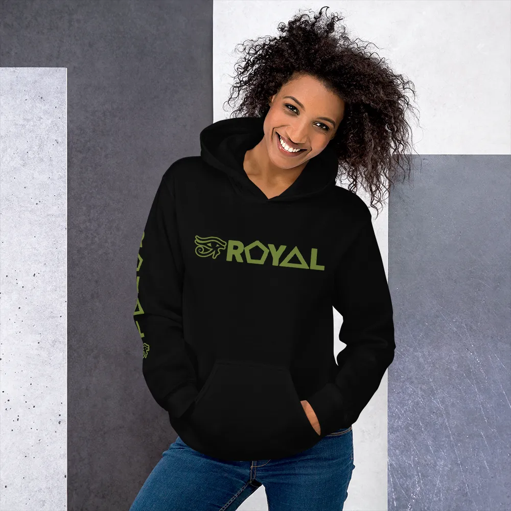 ROYAL. | Urban Resort | RA PARTY ROYAL EMBLEM Unisex Heavy Blend Hoodie OLIVES N MONEY TREES