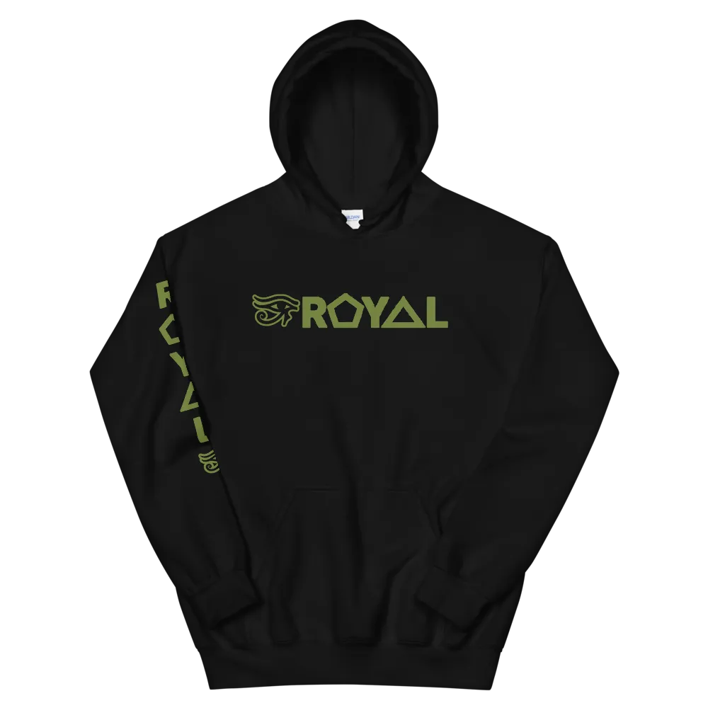 ROYAL. | Urban Resort | RA PARTY ROYAL EMBLEM Unisex Heavy Blend Hoodie OLIVES N MONEY TREES