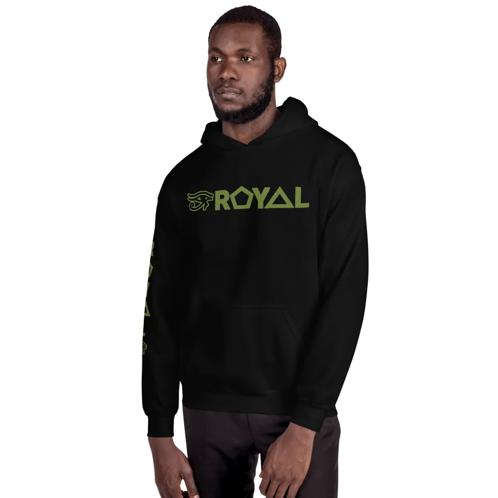 ROYAL. | Urban Resort | RA PARTY ROYAL EMBLEM Unisex Heavy Blend Hoodie OLIVES N MONEY TREES