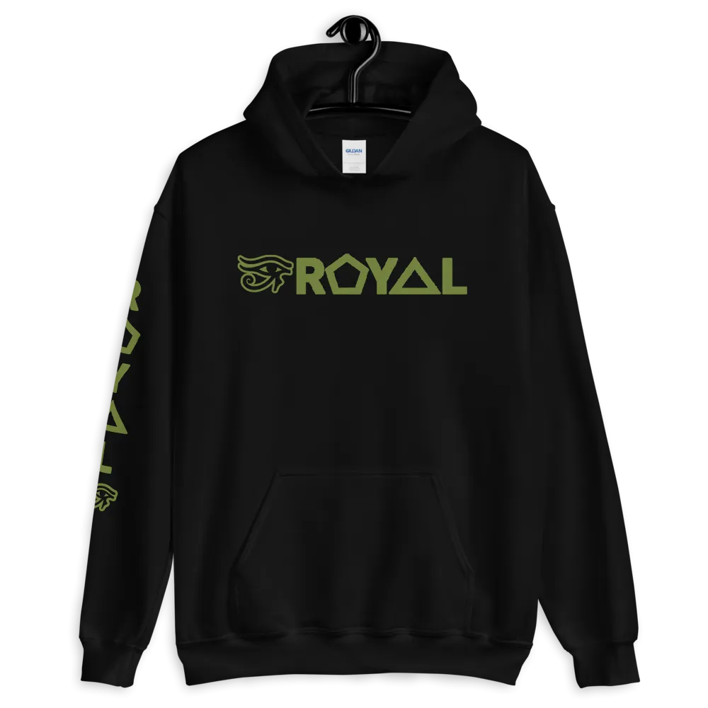 ROYAL. | Urban Resort | RA PARTY ROYAL EMBLEM Unisex Heavy Blend Hoodie OLIVES N MONEY TREES