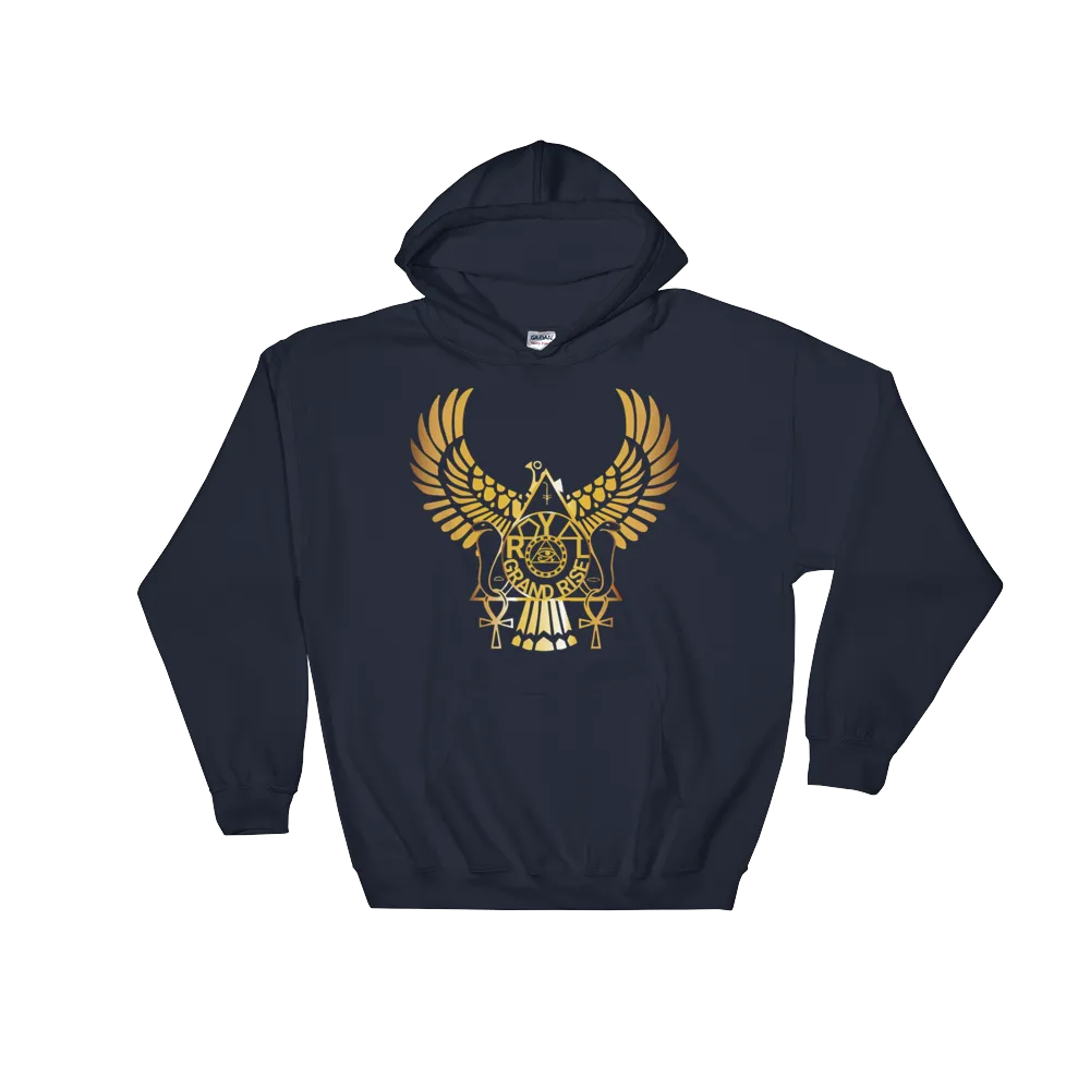 ROYAL. | Urban Resort | RA PARTY ROYAL GRAND RISE Unisex Heavy Blend Hoodie HONEYCOMB GOLD (3 VARIETIES)