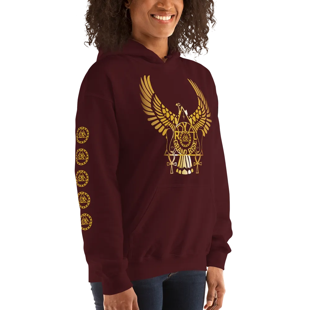 ROYAL. | Urban Resort | RA PARTY ROYAL GRAND RISE Unisex Heavy Blend Hoodie HONEYCOMB GOLD (3 VARIETIES)