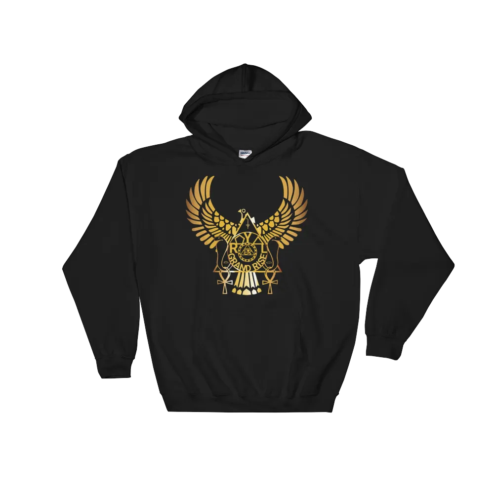 ROYAL. | Urban Resort | RA PARTY ROYAL GRAND RISE Unisex Heavy Blend Hoodie HONEYCOMB GOLD (3 VARIETIES)