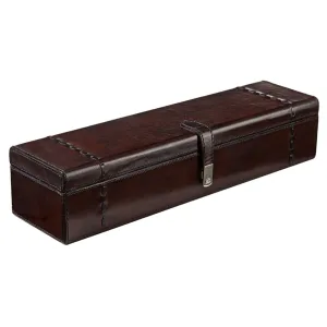 Seconds Leather Watch Box For Five Watches - Dark Brown