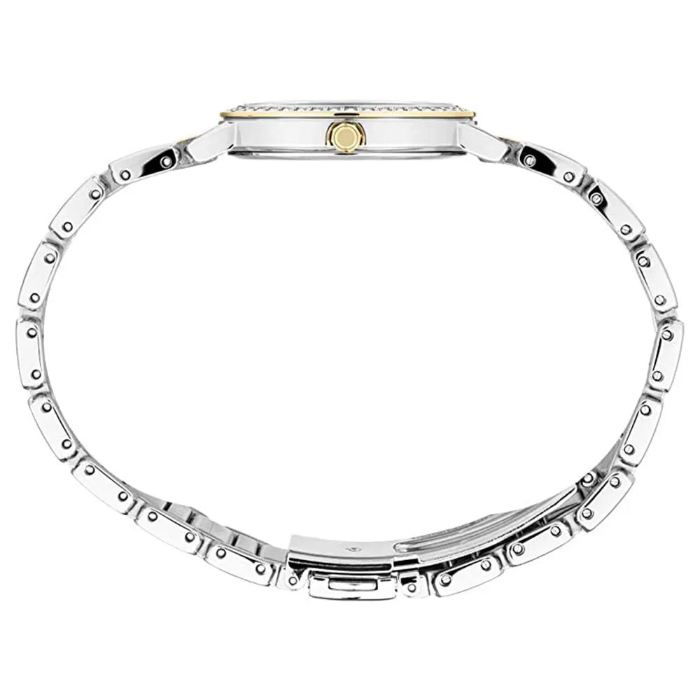 Seiko Womens Japanese Quartz Silver Dial Band Stainless Steel Strap Casual Watch - SUP434