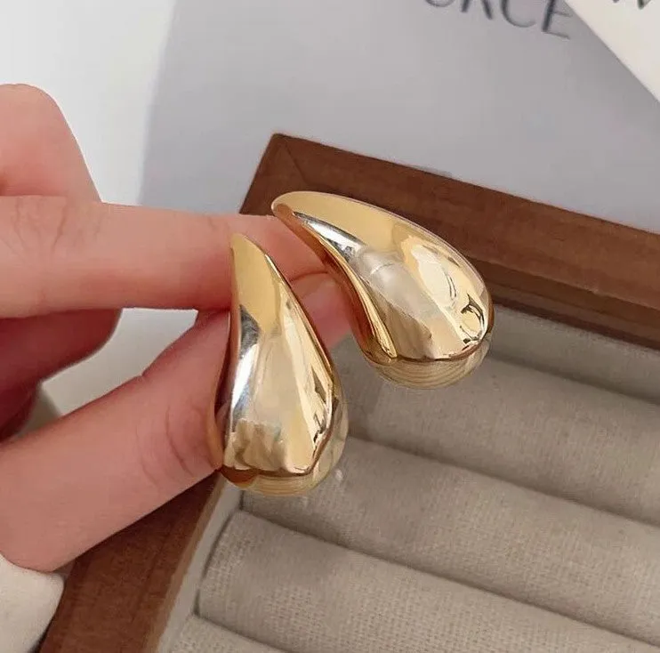 Sense of luxury niche hollow drop earrings personality temperament earrings dopamine stud earrings jewelry wholesale women