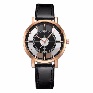 Sidiou Group Hot Sale Fashion Women Watch Gift Girls Luxury Unique Stylish Double Hollow Lady Watches Elegant Casual Black Quartz Wristwatch