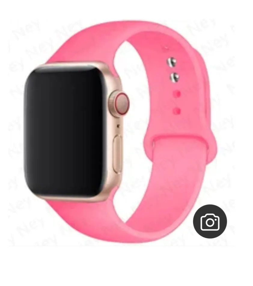 Silicone Apple Watch Band in Light Pink