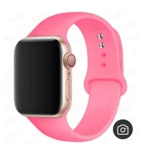 Silicone Apple Watch Band in Light Pink