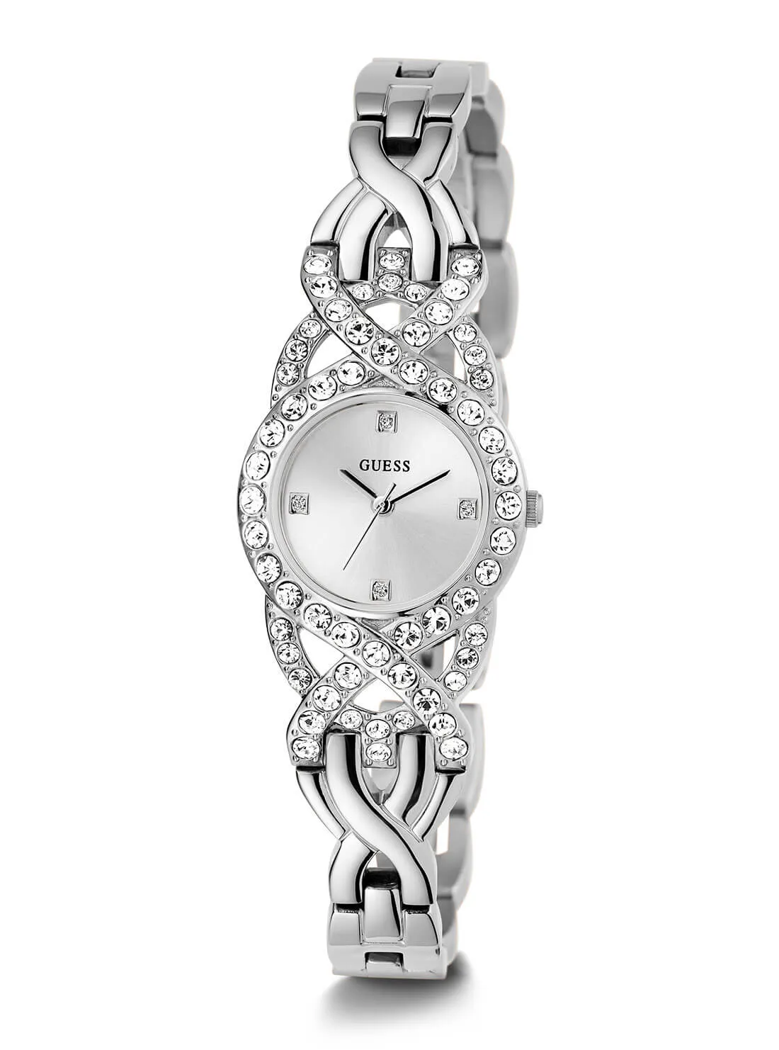 Silver Adorn Crystal Watch
