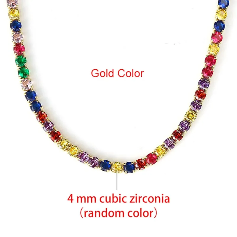 Simple Iced Out Tennis CZ Choker Necklace