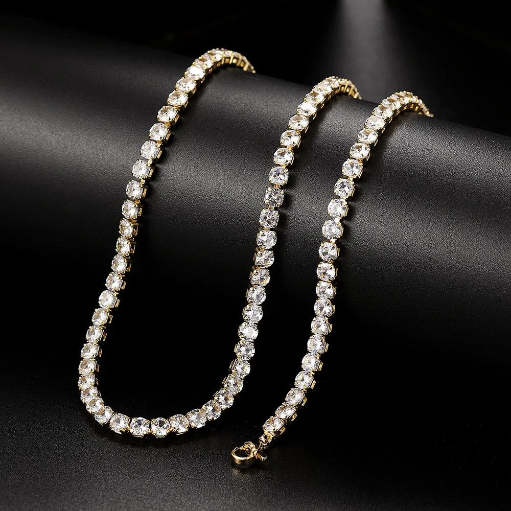 Simple Iced Out Tennis CZ Choker Necklace