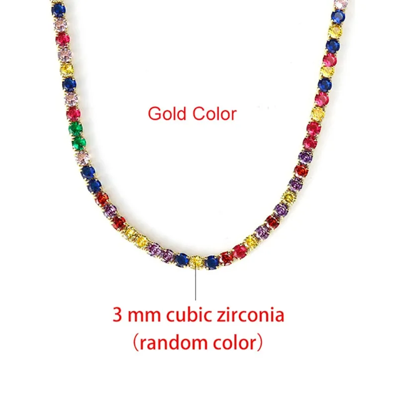 Simple Iced Out Tennis CZ Choker Necklace
