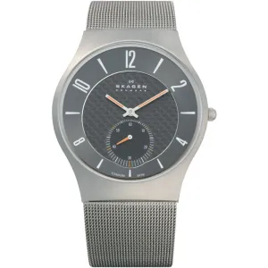 Skagen Grey Titanium Strap and Black/Grey Dial Men's Watch 805XLTTM