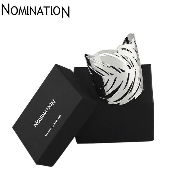 Slave Bangles Cuff Bracelets Gold Color Exaggerated Hollow Leaves Shape Alloy Wide Big Bangles Hot Sale Bijoux For Women Gift
