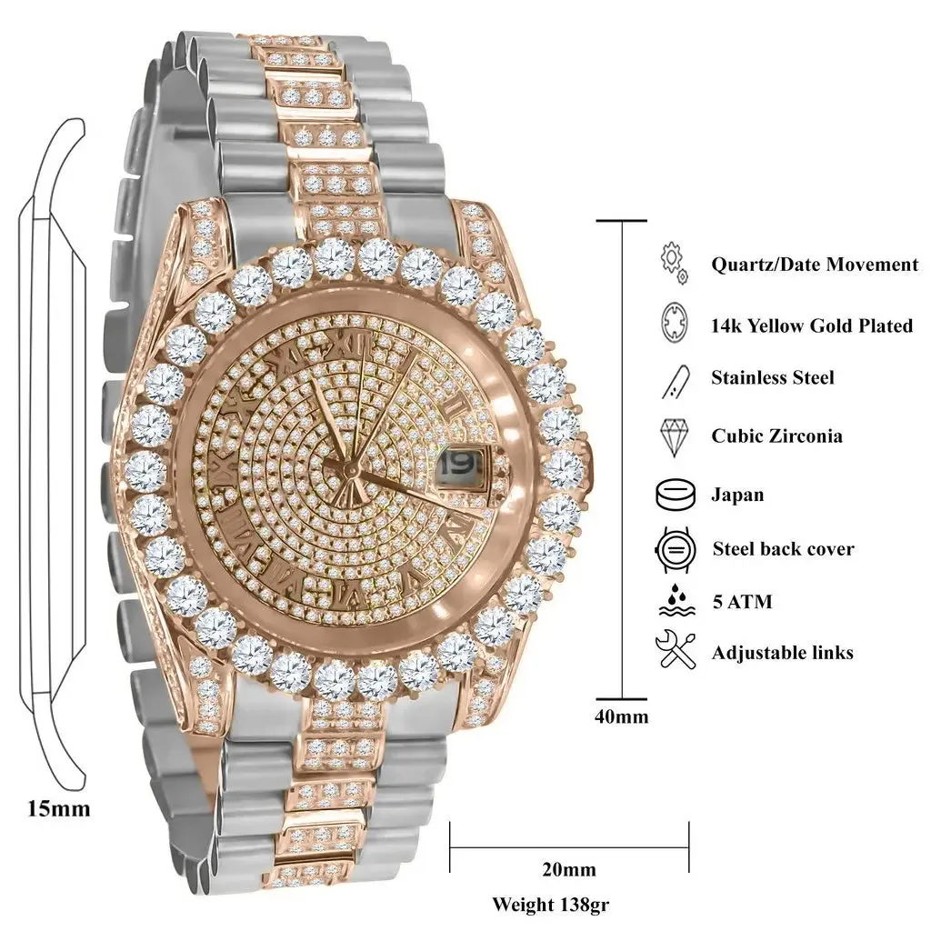 Sophisticated ROCOCO Automatic CZ Timepiece | Model 5308118