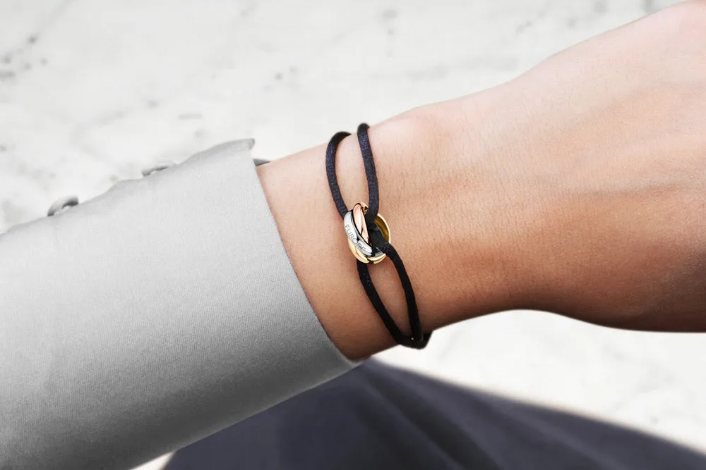 Stainless Steel & Nylon Bracelet Tricolor