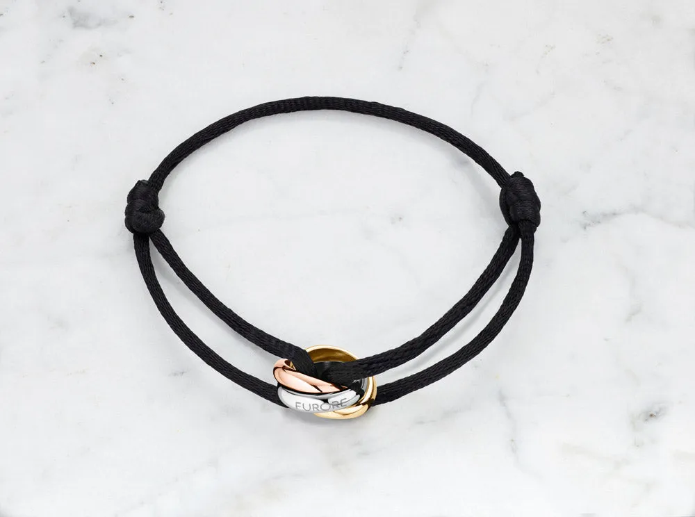 Stainless Steel & Nylon Bracelet Tricolor