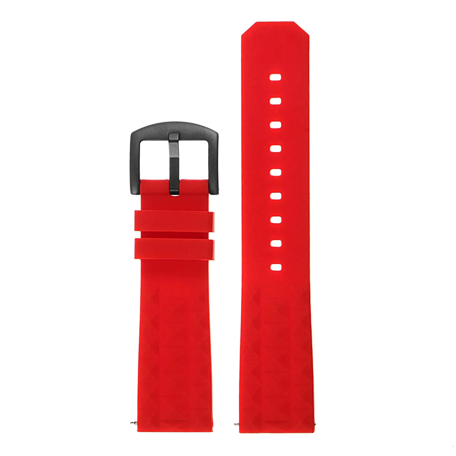 Super Waffle Rubber Strap w/ Matte Black Buckle for Apple Watch