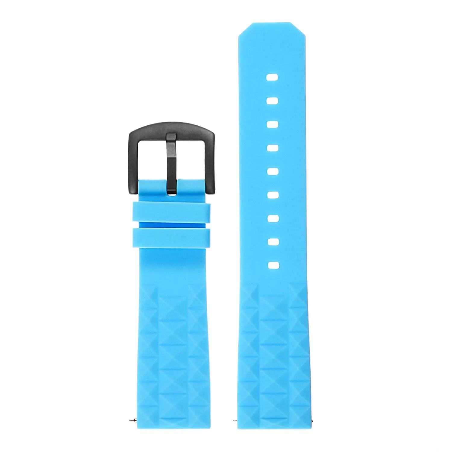 Super Waffle Rubber Strap w/ Matte Black Buckle for Apple Watch