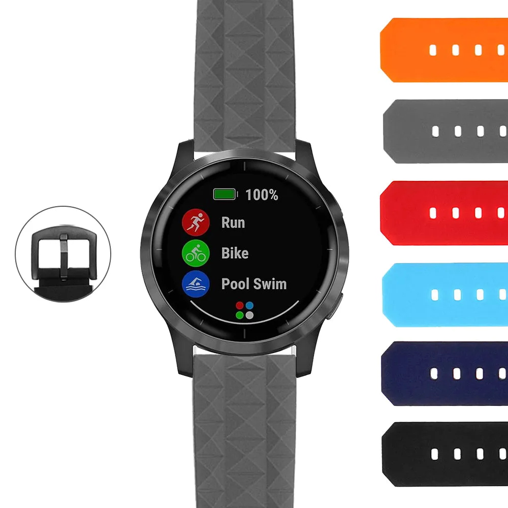 Super Waffle Rubber Strap w/ Matte Black Buckle for Apple Watch