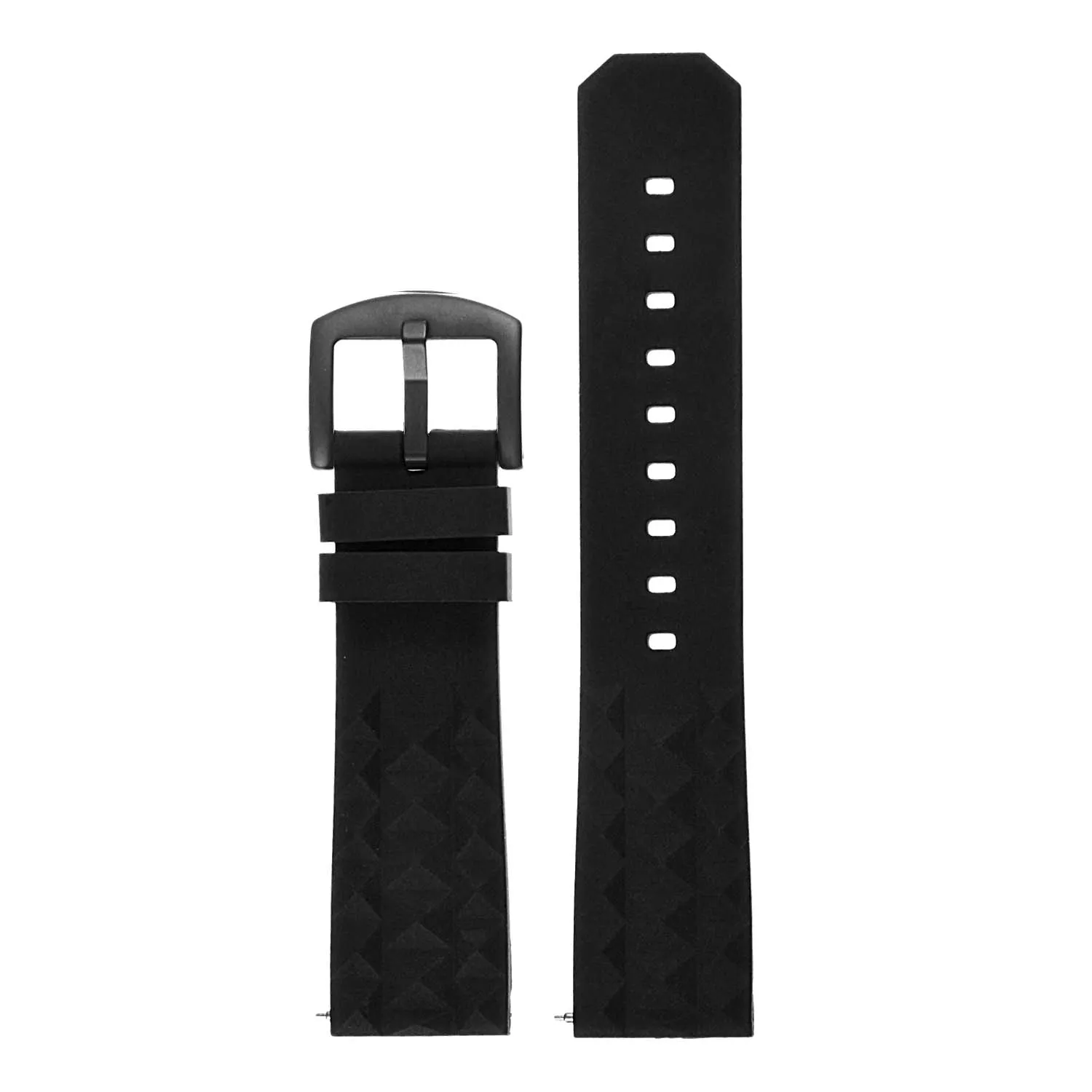 Super Waffle Rubber Strap w/ Matte Black Buckle for Apple Watch