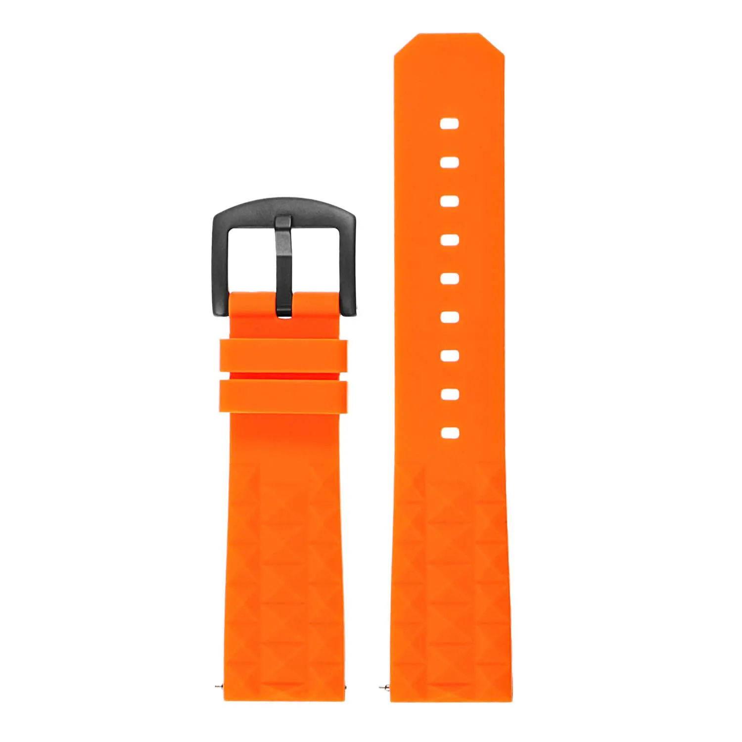 Super Waffle Rubber Strap w/ Matte Black Buckle for Apple Watch