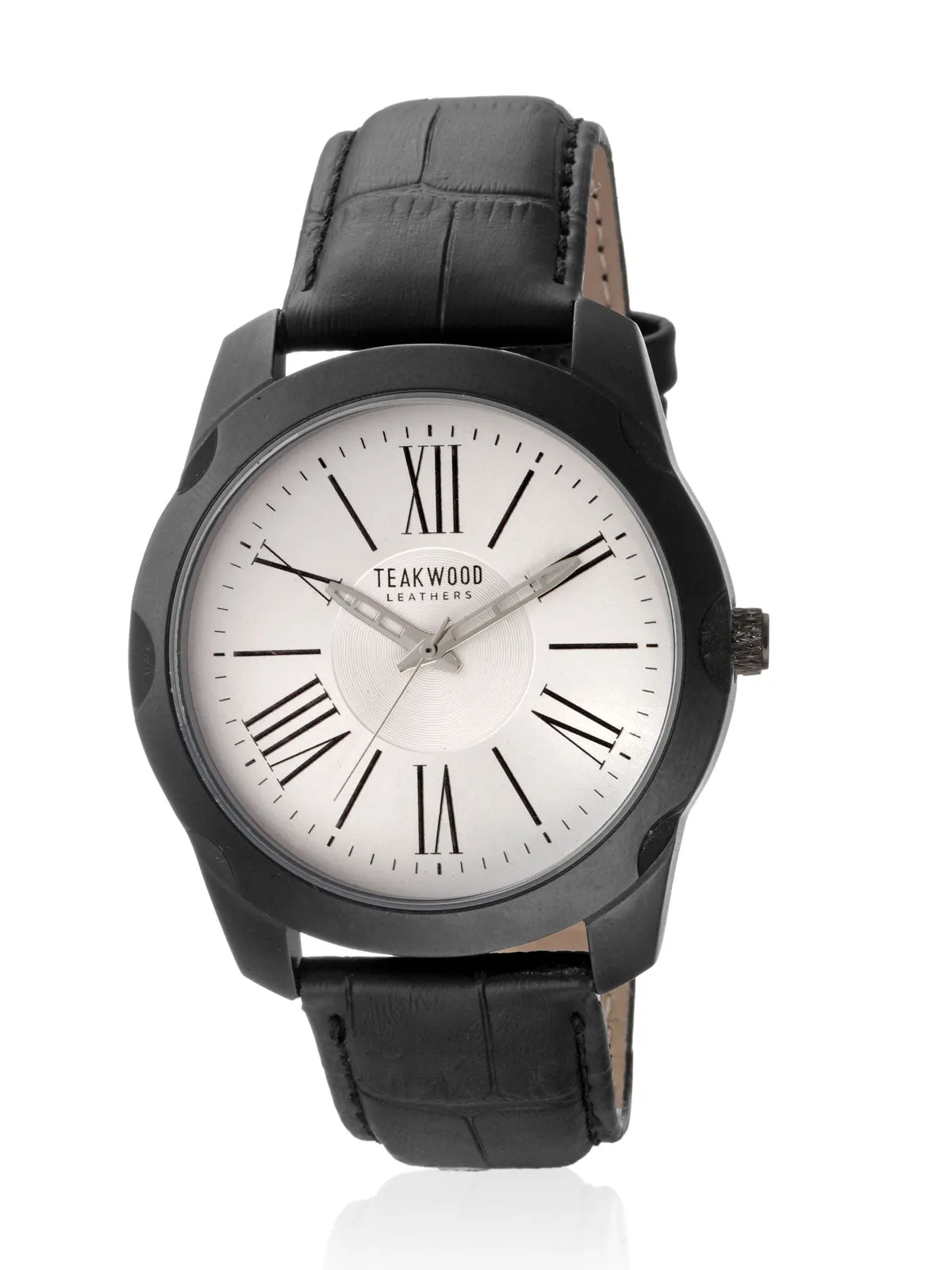 Teakwood leather Black Men Analog Watch