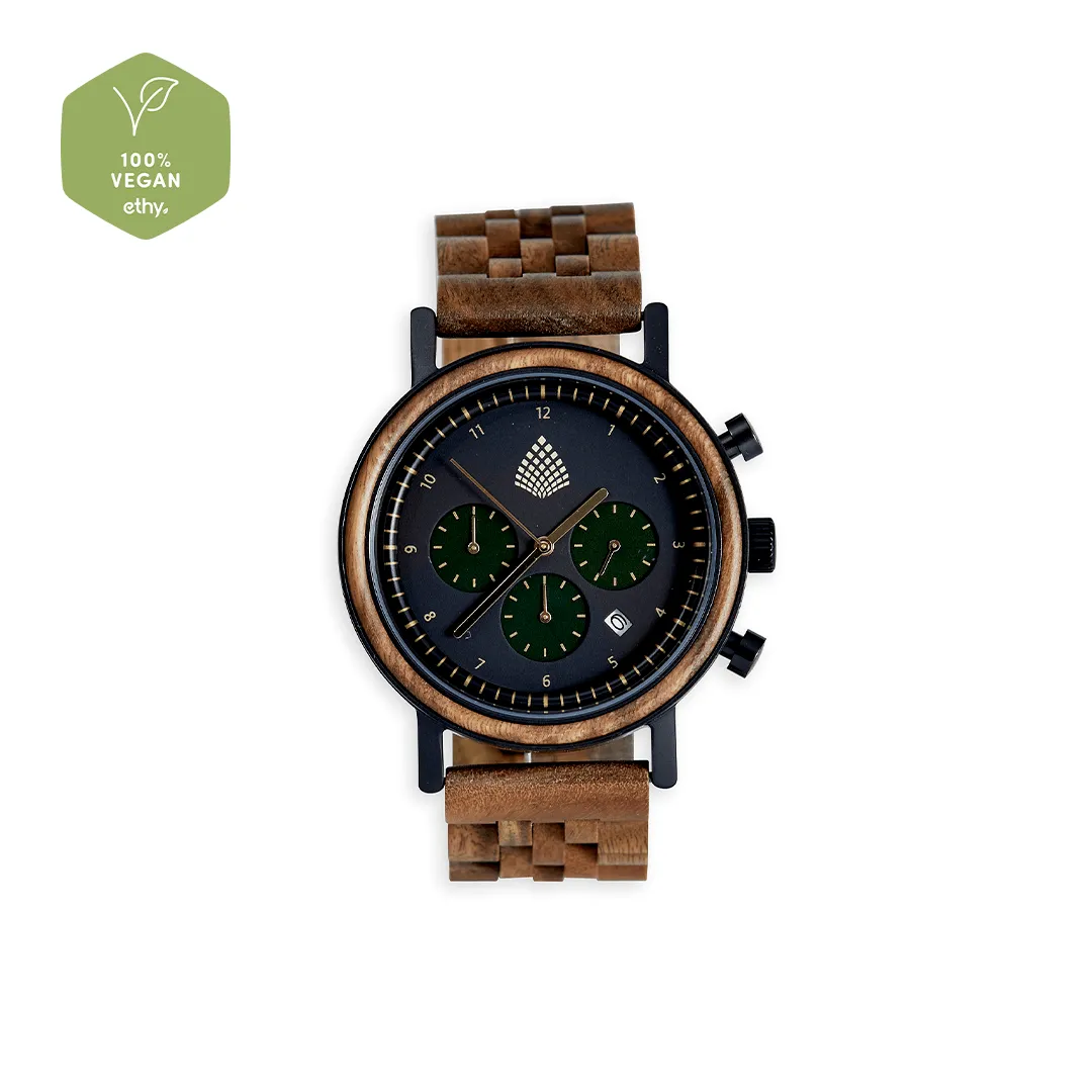 The Cedar Men's Vegan Wooden Watch | Brown