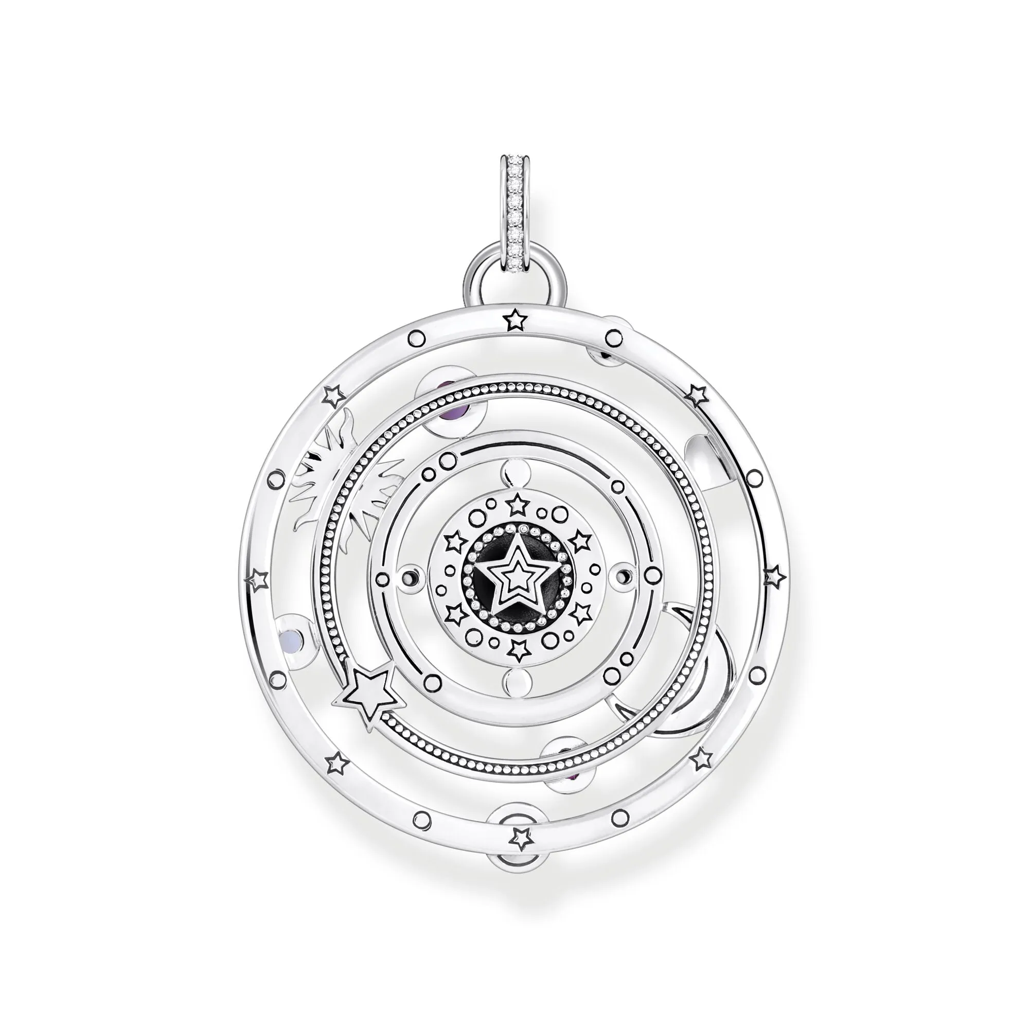 THOMAS SABO Cosmic Silver Pendant with Colourful Stones