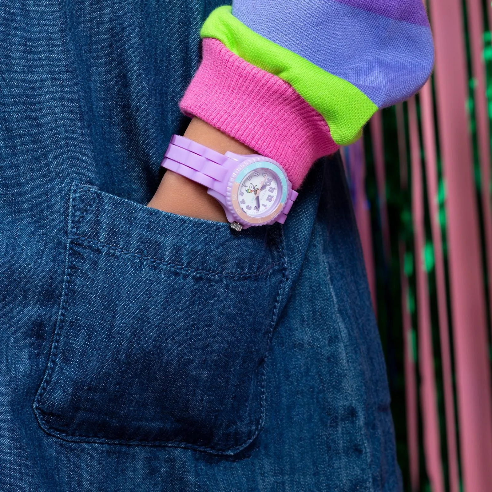 Tikkers Time Teacher Purple Unicorn Watch TK0147
